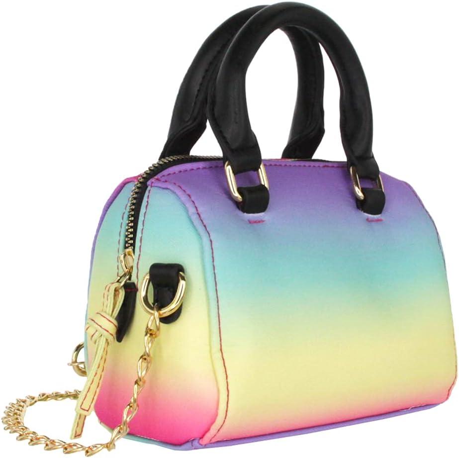 imageOlivia Miller Womens Fashion Lauren Satchel w Top Handles Mini Crossbody Bag w Shoulder Chain Strap Casual Purse Handbag