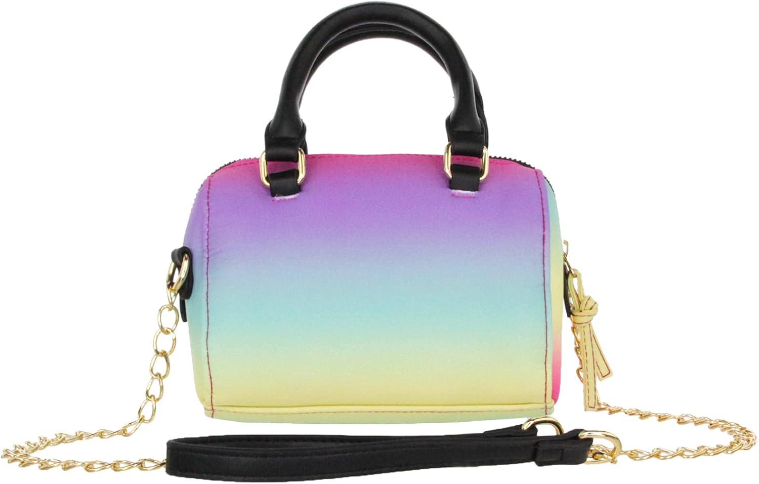 imageOlivia Miller Womens Fashion Lauren Satchel w Top Handles Mini Crossbody Bag w Shoulder Chain Strap Casual Purse Handbag
