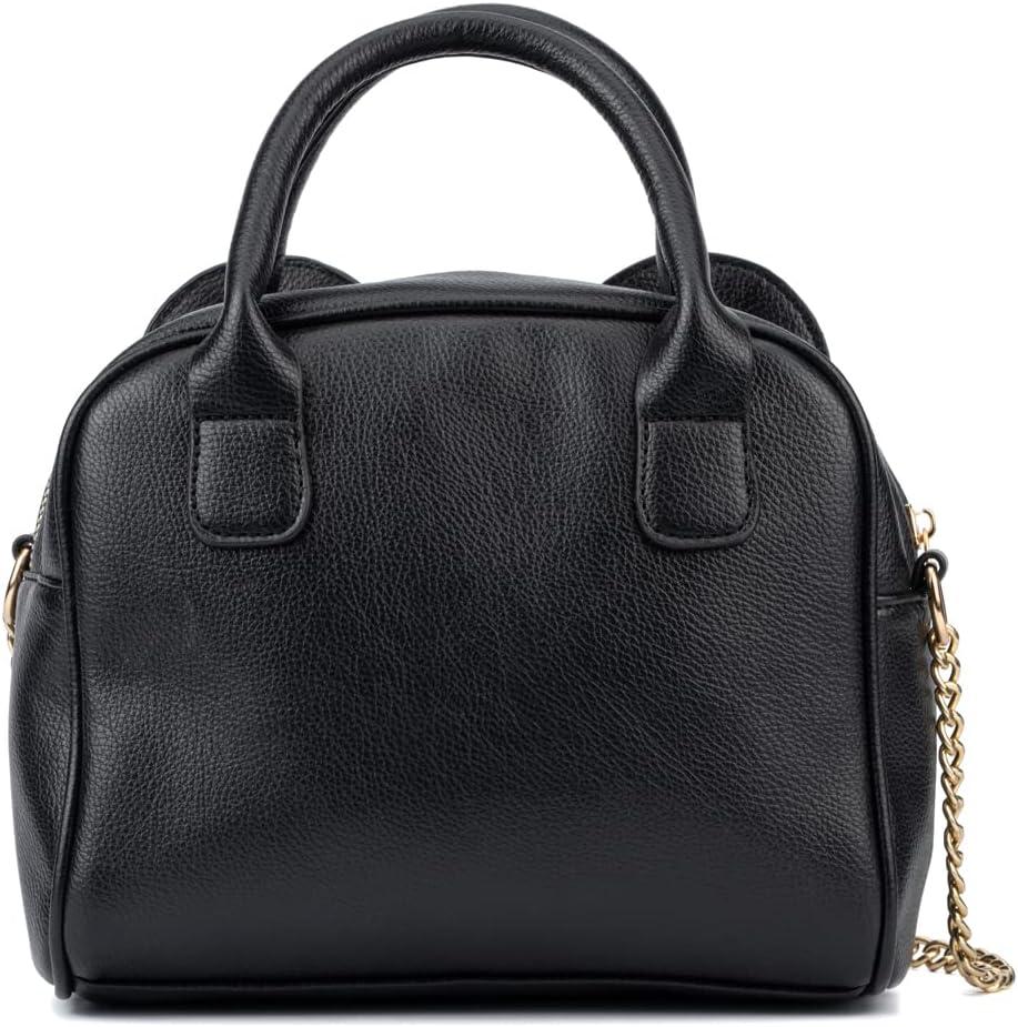 imageOlivia Miller Womens Fashion Suzy Polka Dots Bow Quilted Faux PU Leather Mouse Ears Satchel Bag Casual Trendy Purse Handbag