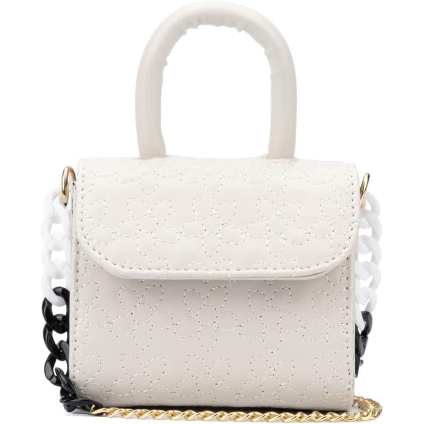 imageOlivia Miller Girls Fashion Graciela Mini Flower Embroidered w Chunky Chain Crossbody Bag Purse Handbag for Kids ampamp Toddlers