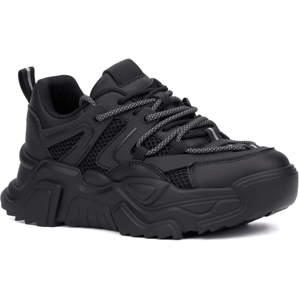 imageOlivia Miller Womens Zenith Low Top Round Toe Sneakers Rubber OutsoleBlack