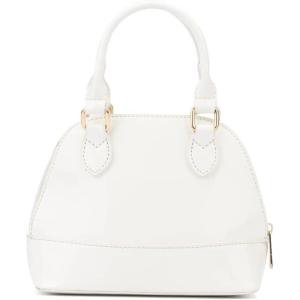 Olivia Miller Girl’s Fashion Lorena White Mini Patent Faux Leather Crossbody Bag Casual, Adjustable Shoulder Strap, Cute Purse Handbag for Kids & Toddlers