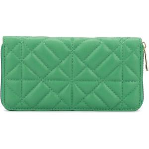 Olivia Miller Women’s Fashion Jenna PVC Quilted Clutch Wallet w Practical Zip Around Zipper