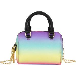 Olivia Miller Women’s Fashion Lauren Satchel w Top Handles, Mini Crossbody Bag w Shoulder Chain Strap, Casual Purse Handbag