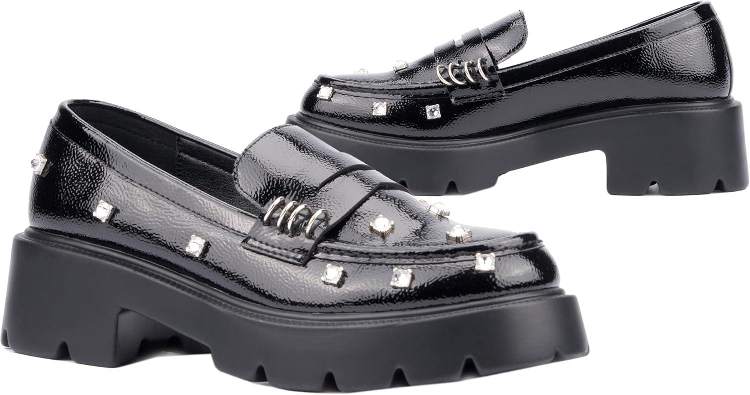 imageOlivia Miller Womens Luscious Loafer Round Casual Shoe Polyurethane OutsoleBlack