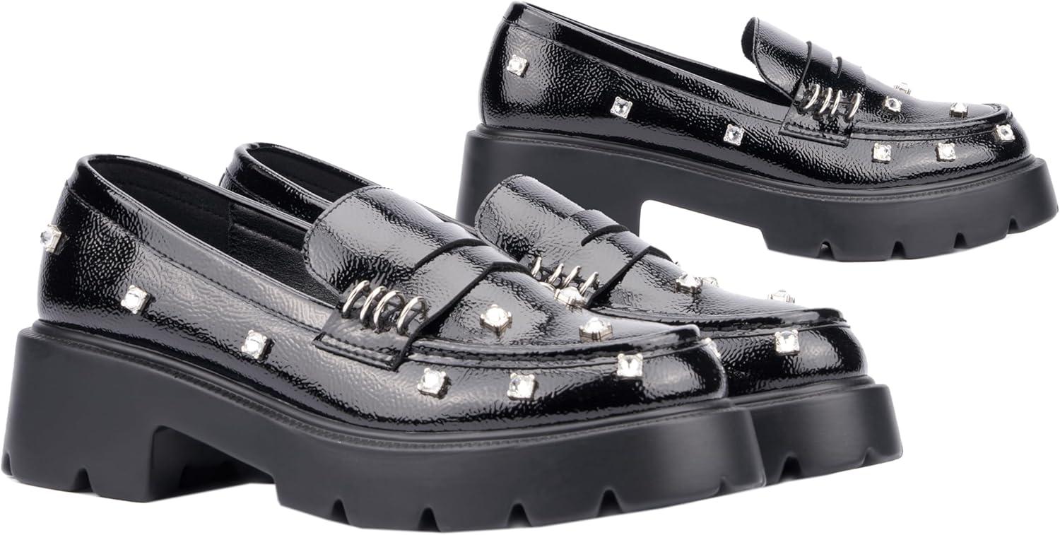 imageOlivia Miller Womens Luscious Loafer Round Casual Shoe Polyurethane OutsoleBlack