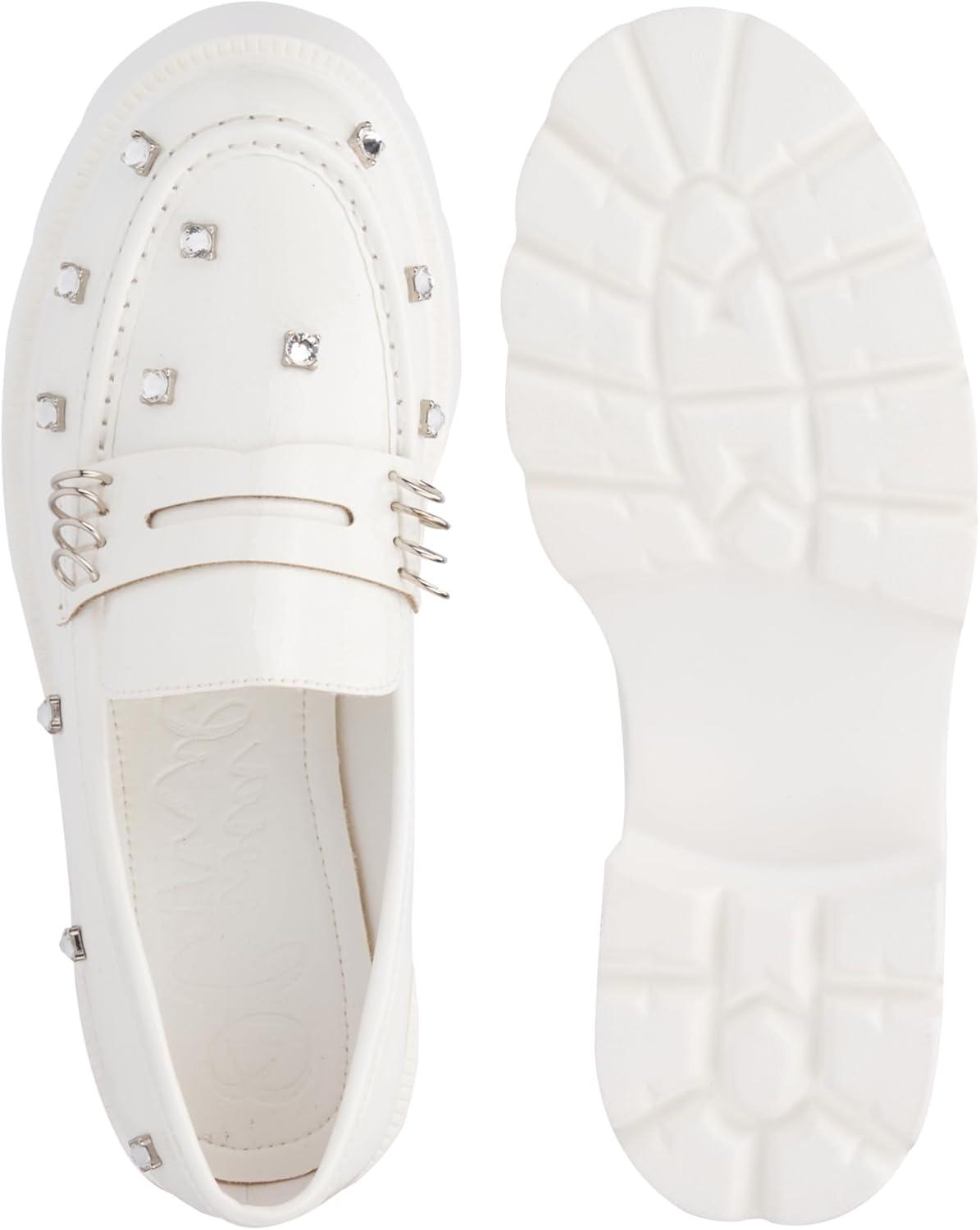 imageOlivia Miller Womens Luscious Loafer Round Casual Shoe Polyurethane OutsoleWhite