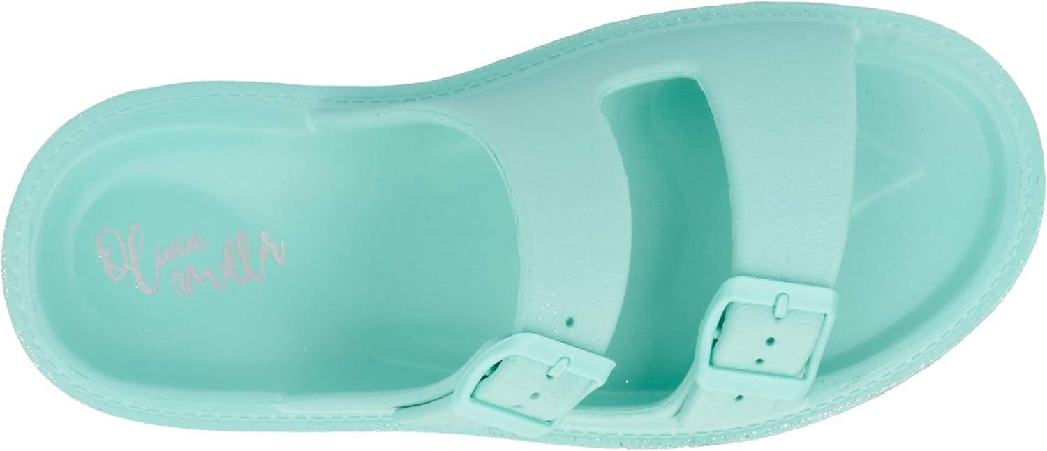 imageOlivia Miller Womens Sparkles Slide Round Sandals Ethyl Vinyl Acetate OutsoleTurquoise