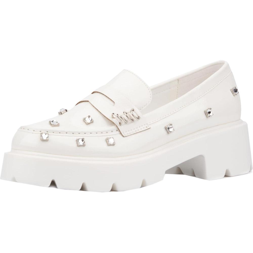 imageOlivia Miller Womens Luscious Loafer Round Casual Shoe Polyurethane OutsoleWhite
