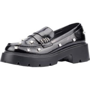 Olivia Miller Womens Luscious Loafer, Round Casual Shoe, Polyurethane Outsole(Black)