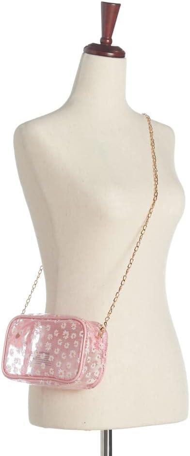 imageOlivia Miller Girls Fashion Larisa Pink Mini Clear Daisy Flowers Crossbody Bag Casual Adjustable Shoulder Strap Cute Purse Handbag for Kids amp Toddlers