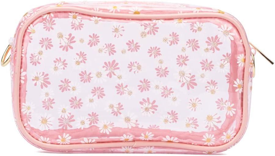 imageOlivia Miller Girls Fashion Larisa Pink Mini Clear Daisy Flowers Crossbody Bag Casual Adjustable Shoulder Strap Cute Purse Handbag for Kids amp Toddlers