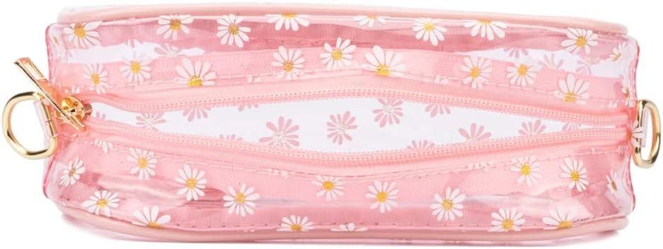 imageOlivia Miller Girls Fashion Larisa Pink Mini Clear Daisy Flowers Crossbody Bag Casual Adjustable Shoulder Strap Cute Purse Handbag for Kids amp Toddlers