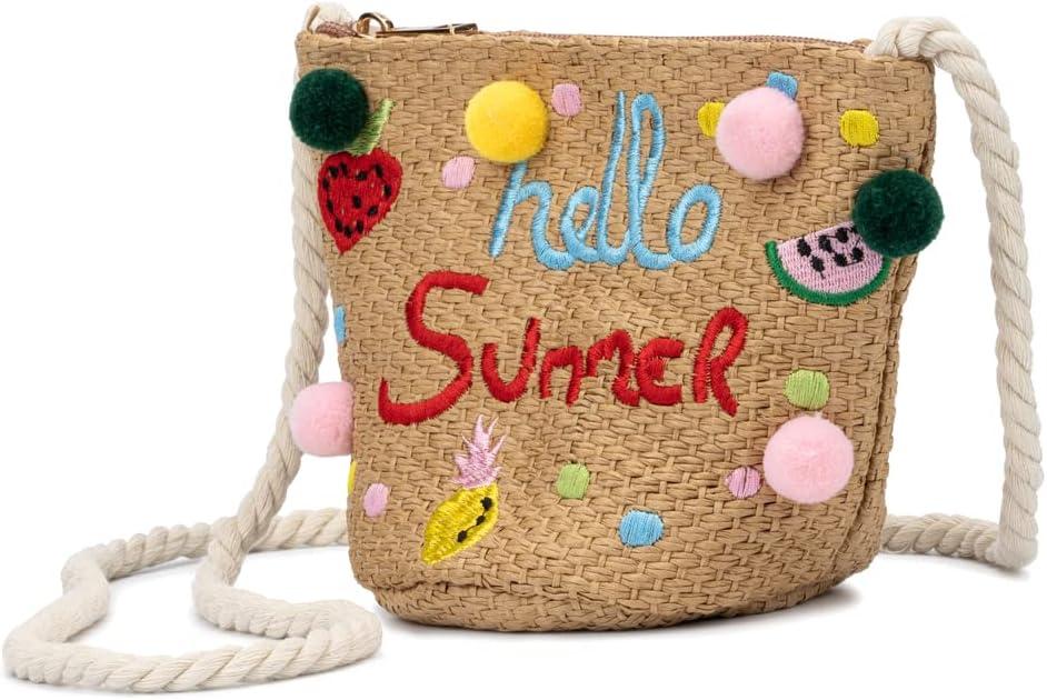 imageOlivia Miller Girls Fashion Zuri Natural Beige Mini Straw Jute Crossbody Bag Casual Shoulder Strap Cute Purse Handbag for Kids amp Toddlers