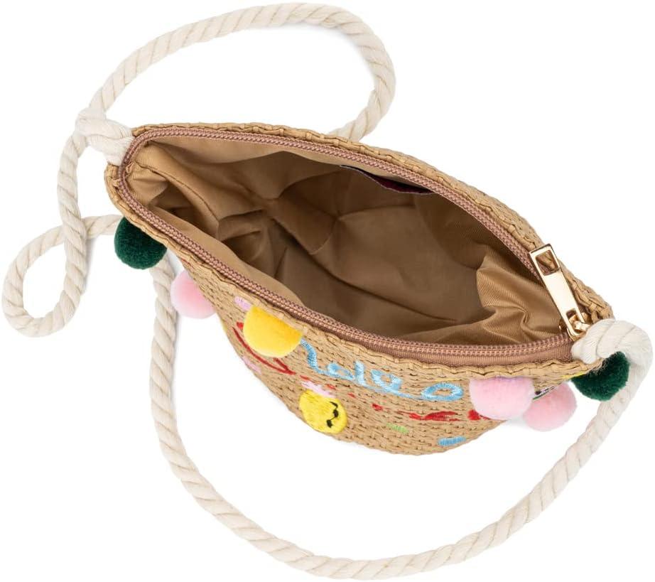 imageOlivia Miller Girls Fashion Zuri Natural Beige Mini Straw Jute Crossbody Bag Casual Shoulder Strap Cute Purse Handbag for Kids amp Toddlers
