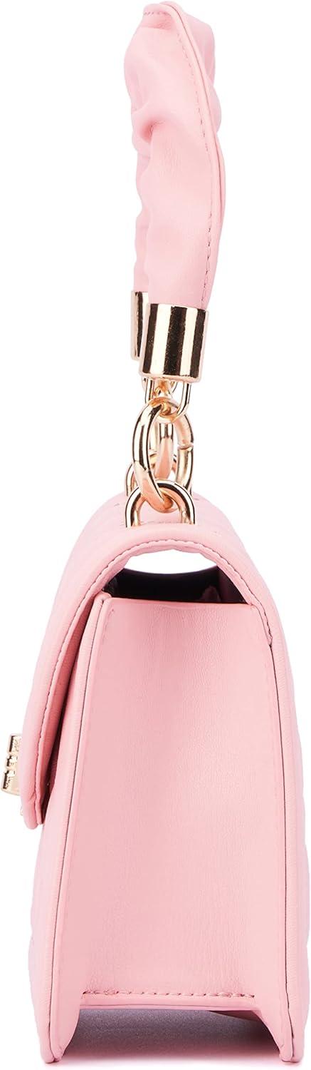 imageOlivia Miller Women Fashion Beck Quilted Faux PU Leather w Ruched Top Handle Small Crossbody Bag Casual Trendy Purse Handbag