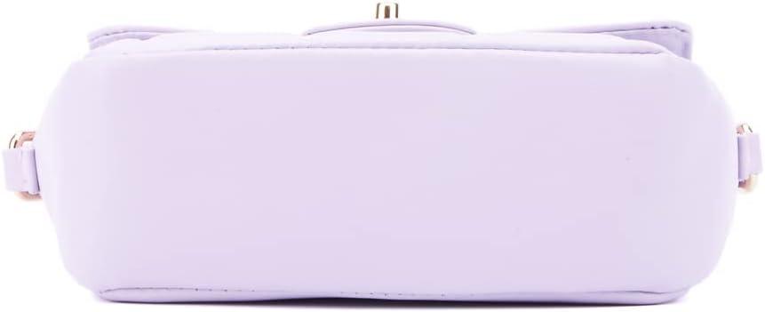 imageOlivia Miller Women Joanny Lavender Square Quilted Faux PU Leather w Front Flap Small Crossbody Bag Casual Purse Handbag