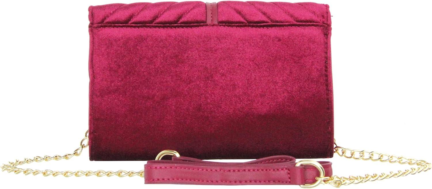 imageOlivia Miller Womens Fashion Asher Quilted PU Leather w Silver Tassel n Front Flap Small Crossbody Bag Casual Purse Handbag