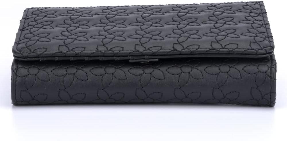 imageOlivia Miller Womens Fashion Dahlia Flower Embroidered PU Leather Crossbody Wallet Clutch Bag Small Casual Purse Handbag
