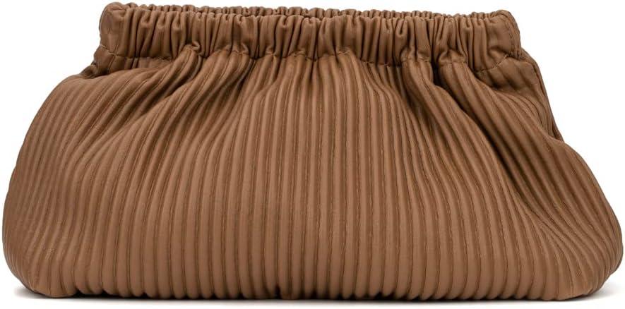 imageOlivia Miller Womens Fashion Freya Pleaded Scrunched Evening Bag Formal Crossbody Handbag Wedding Prom Party Clutch
