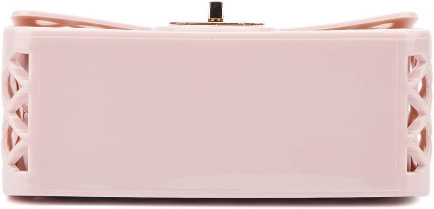 imageOlivia Miller Womens Fashion Primrose PVC Jelly Small Crossbody Bag w Shoulder Bag Convertible Strap Casual Purse Handbag