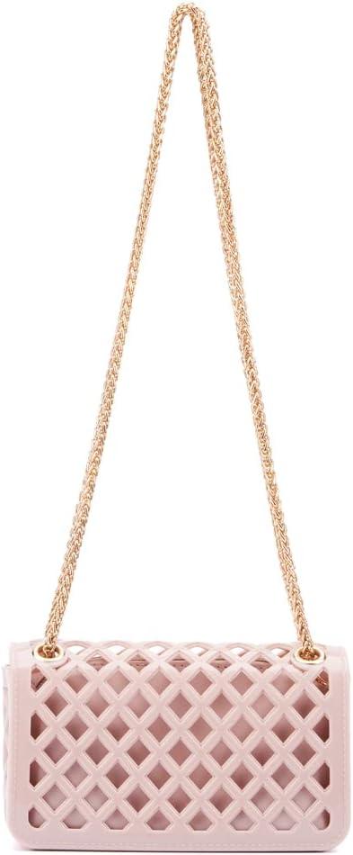 imageOlivia Miller Womens Fashion Primrose PVC Jelly Small Crossbody Bag w Shoulder Bag Convertible Strap Casual Purse Handbag