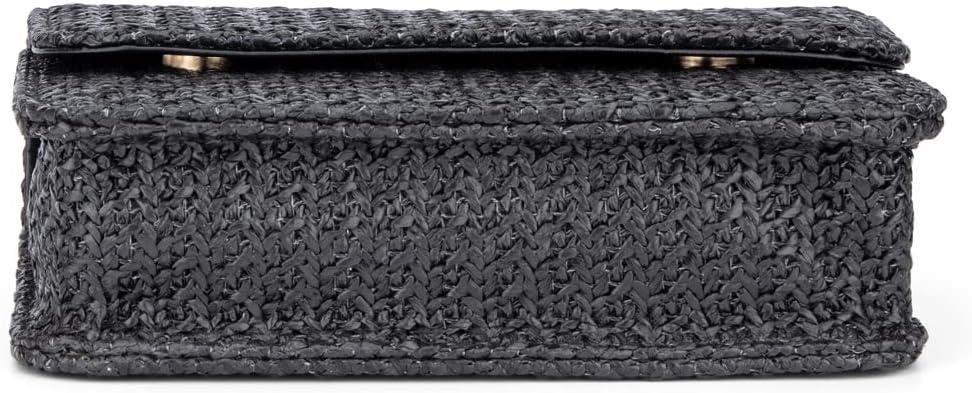 imageOlivia Miller Womens Fashion Theodore Natural Straw Small Crossbody Bag w Convertible Strap Evening Casual Purse Handbag