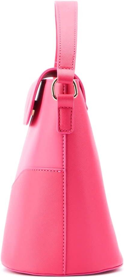 imageOlivia Miller Womens Fashion Zinnia Faux PU Leather Bucket Crossbody Bag w Top Handle Casual Trendy Purse Handbag