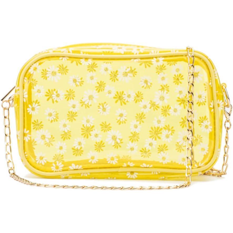 imageOlivia Miller Girls Fashion Larisa Yellow Mini Clear Daisy Flowers Crossbody Bag Casual Adjustable Shoulder Strap Cute Purse Handbag for Kids amp Toddlers