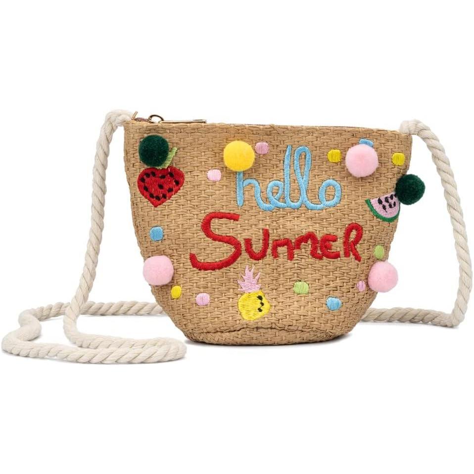 imageOlivia Miller Girls Fashion Zuri Natural Beige Mini Straw Jute Crossbody Bag Casual Shoulder Strap Cute Purse Handbag for Kids amp Toddlers