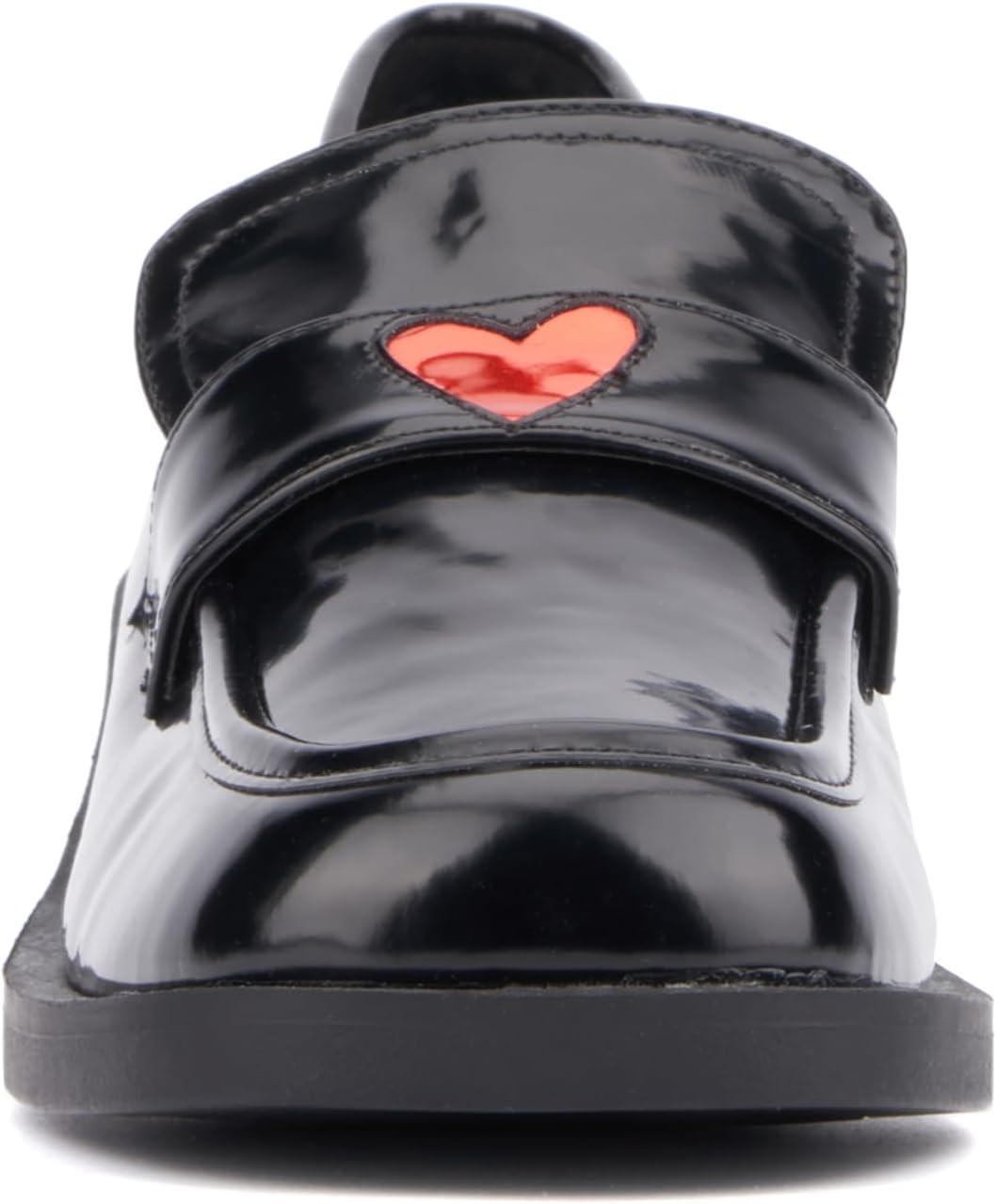 imageOlivia Miller Womens Luminaries Loafer Square Toe Dress Casual Rubber OutsoleBlack