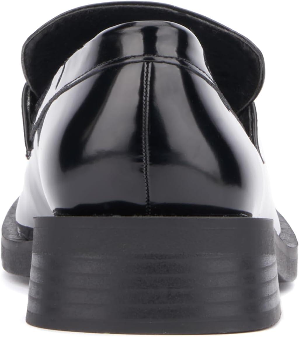 imageOlivia Miller Womens Luminaries Loafer Square Toe Dress Casual Rubber OutsoleBlack