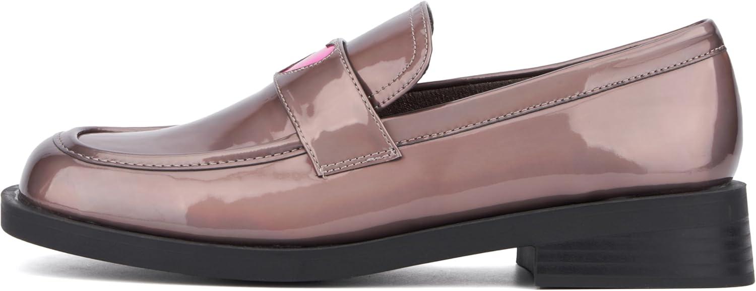 imageOlivia Miller Womens Luminaries Loafer Square Toe Dress Casual Rubber OutsoleGun Metal