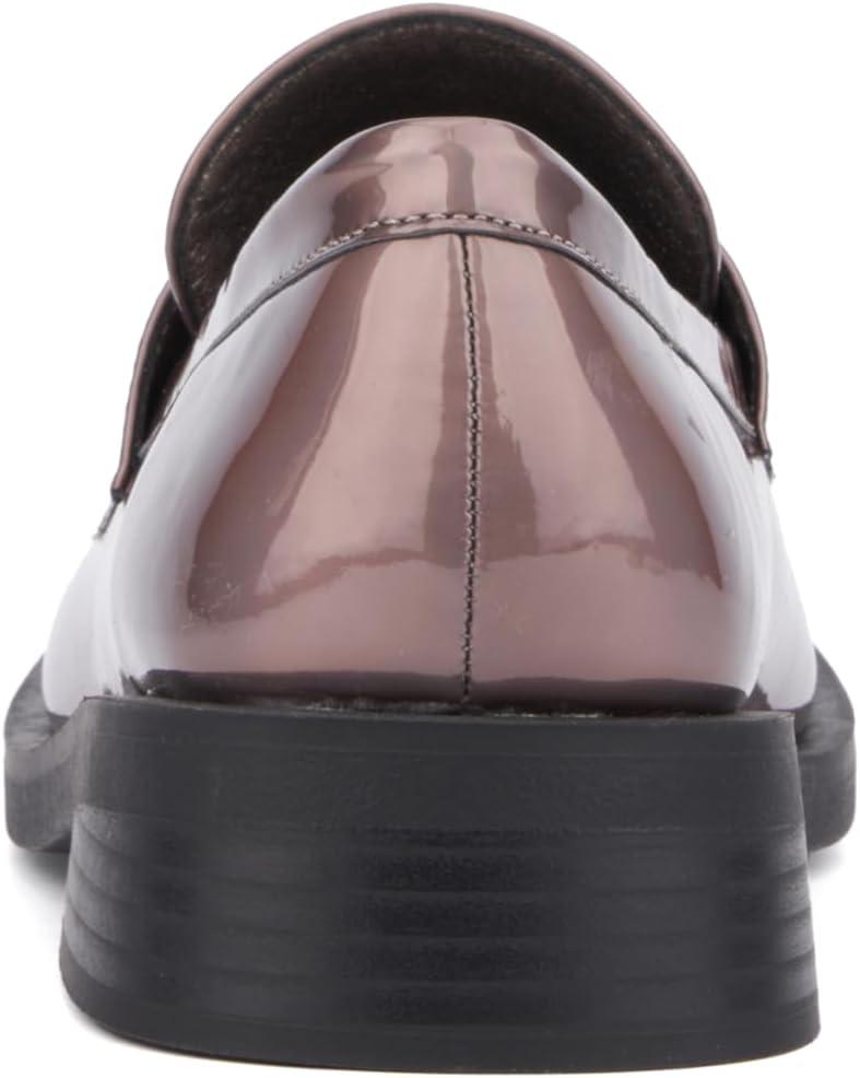 imageOlivia Miller Womens Luminaries Loafer Square Toe Dress Casual Rubber OutsoleGun Metal