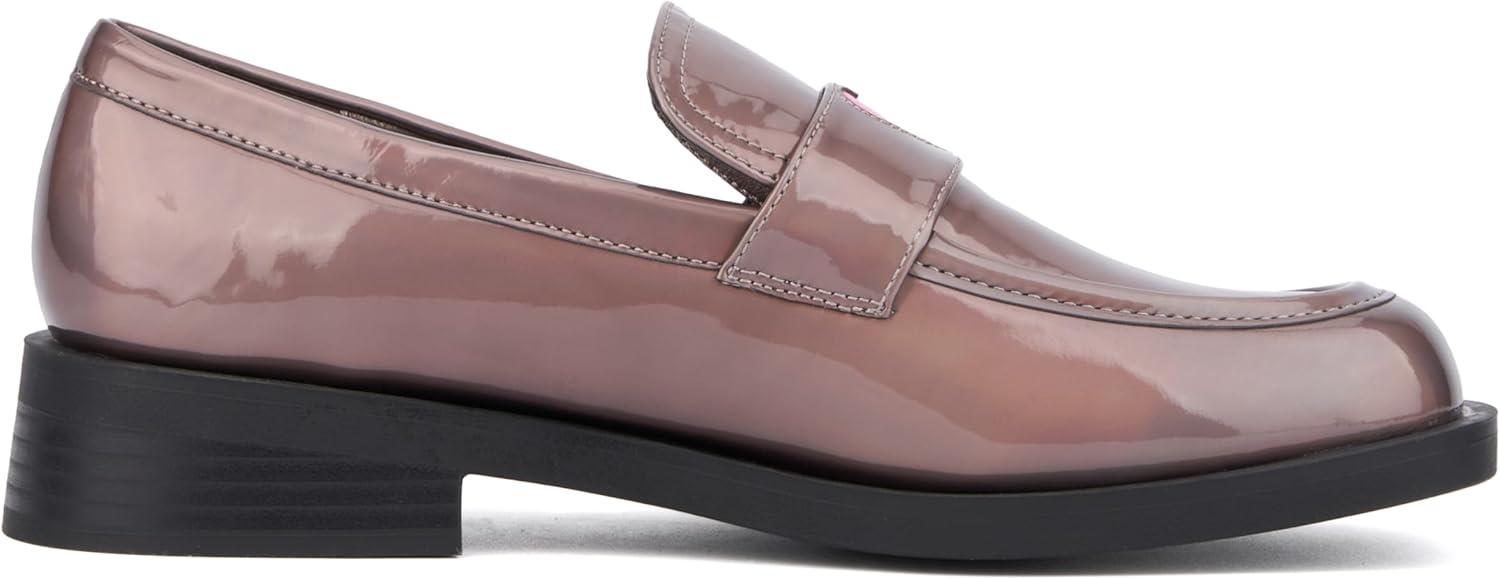 imageOlivia Miller Womens Luminaries Loafer Square Toe Dress Casual Rubber OutsoleGun Metal