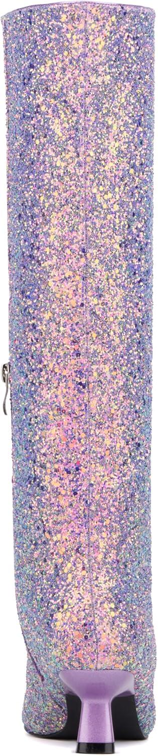 imageOlivia Miller Womens Mars Tall Pointed Toe Boots Rubber OutsoleLilac Multi