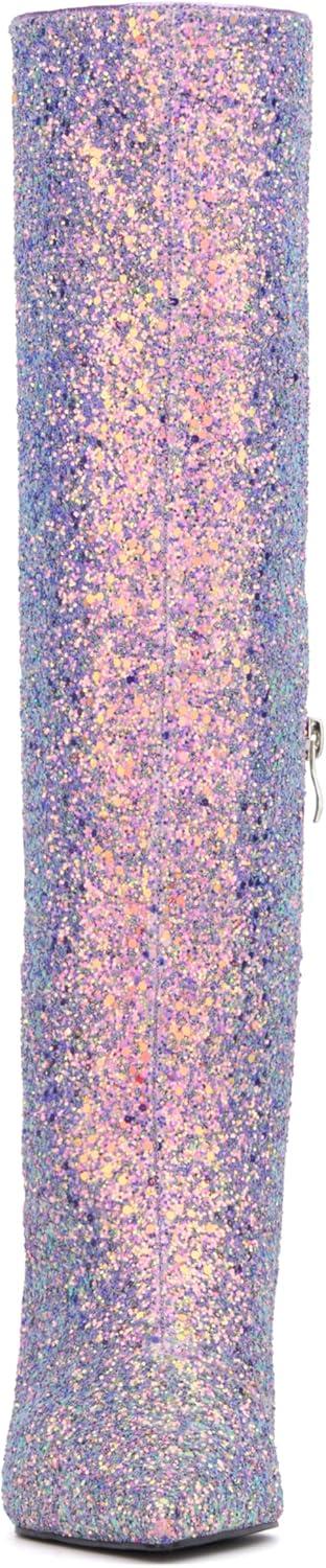 imageOlivia Miller Womens Mars Tall Pointed Toe Boots Rubber OutsoleLilac Multi