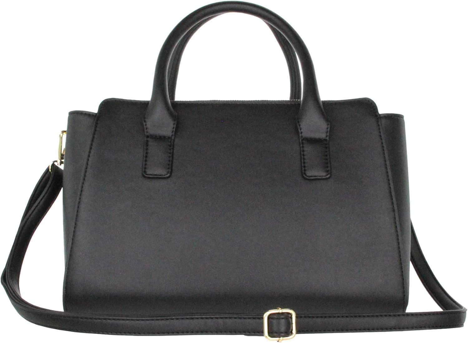 imageOlivia Miller Women Fashion Faux Leather Color Block Crossbody Bag Shoulder Strap Casual Office Work Satchel Purse Handbag