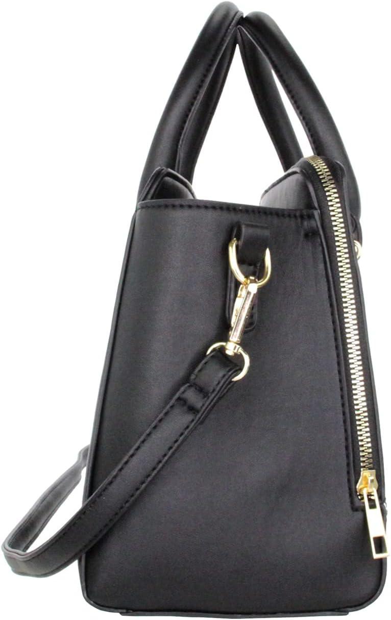 imageOlivia Miller Women Fashion Faux Leather Color Block Crossbody Bag Shoulder Strap Casual Office Work Satchel Purse Handbag