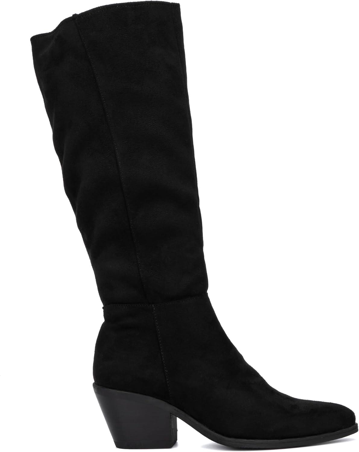 imageOlivia Miller Womens Apollonia Thigh High Round Boots Rubber OutsoleBlack