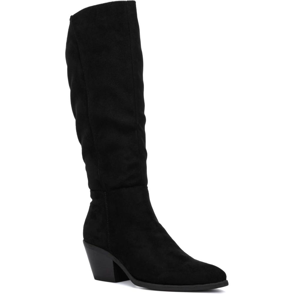 imageOlivia Miller Womens Apollonia Thigh High Round Boots Rubber OutsoleBlack