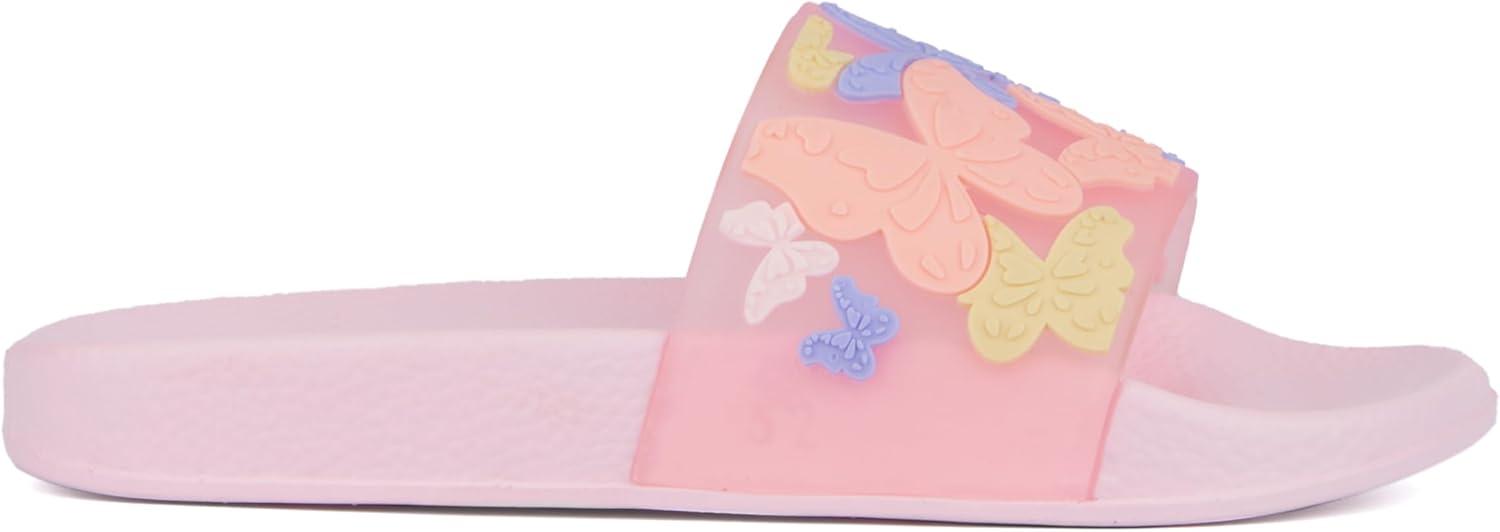 imageOlivia Miller Girls Cool Gurl Slide Round Sandals Polyvinyl Chloride Outsole