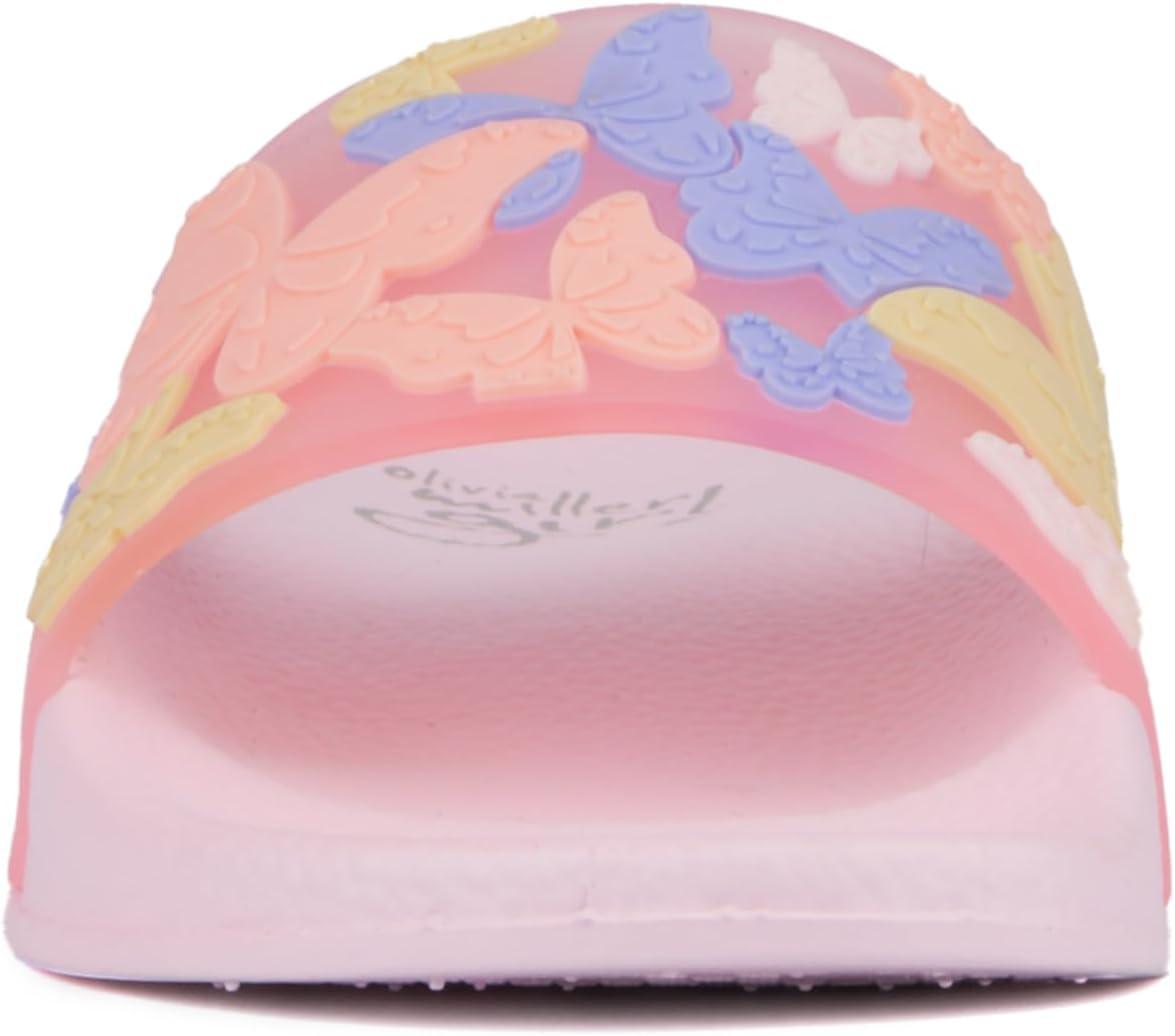 imageOlivia Miller Girls Cool Gurl Slide Round Sandals Polyvinyl Chloride Outsole