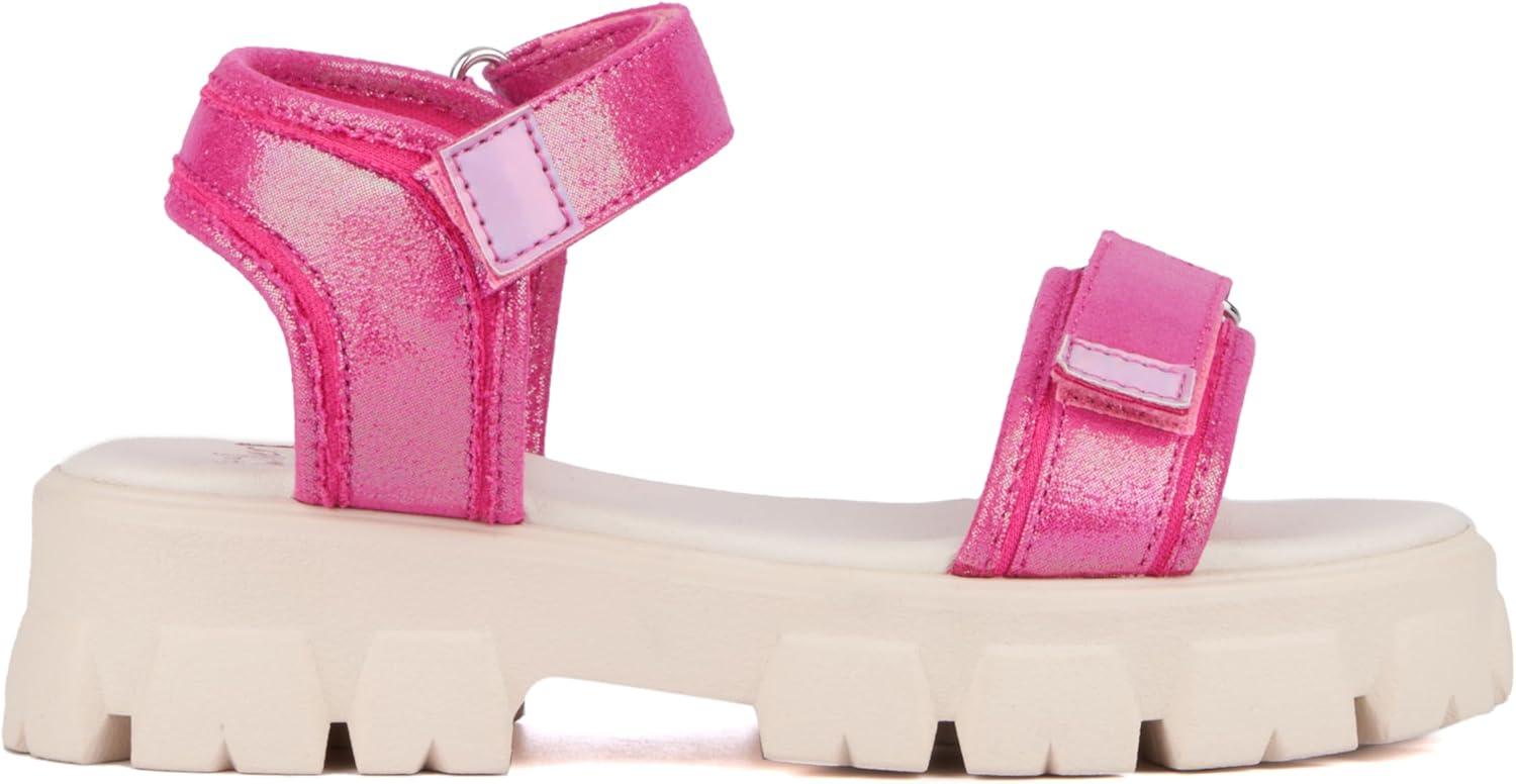 imageOlivia Miller Girls Hoorayyy Platform Round Sandals Rubber Outsole
