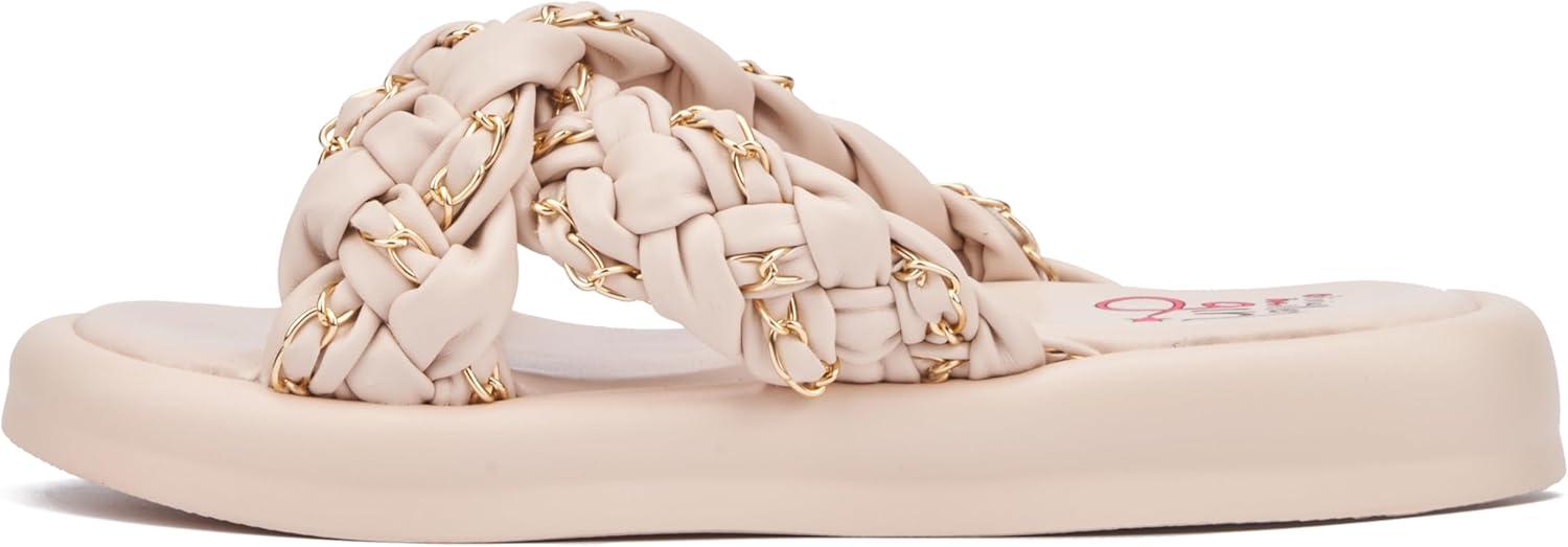 imageOlivia Miller Girls Lol Slide Round Sandals Rubber Outsole