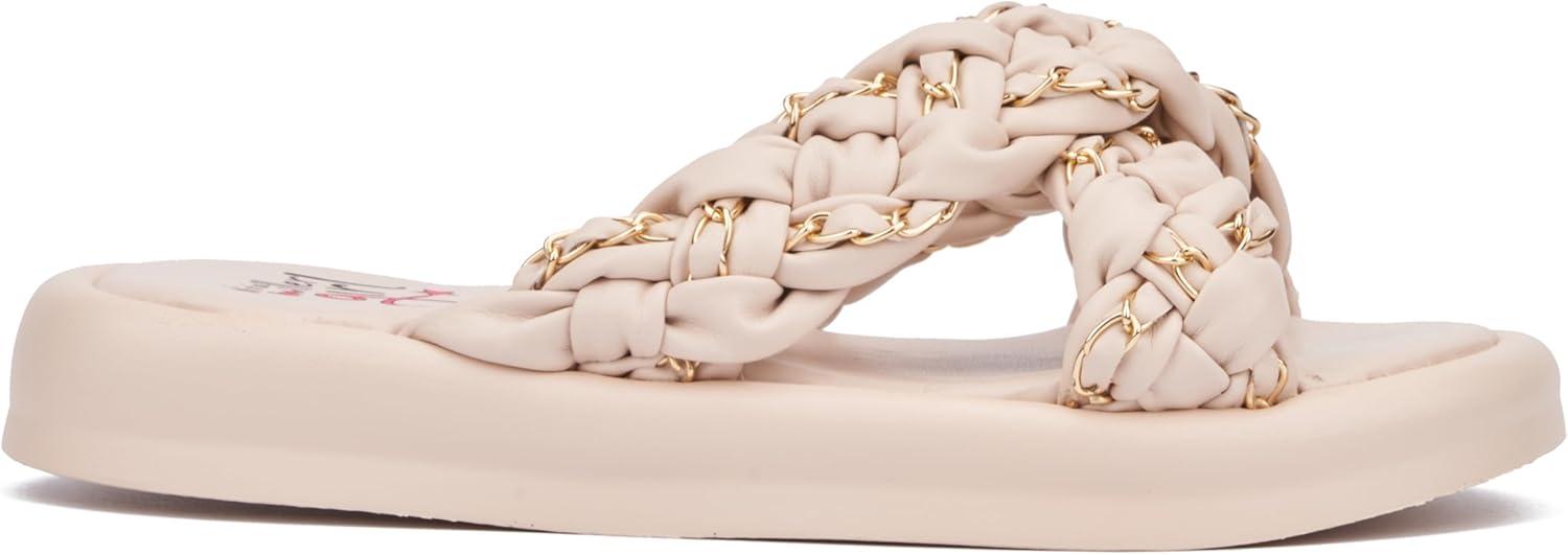 imageOlivia Miller Girls Lol Slide Round Sandals Rubber Outsole