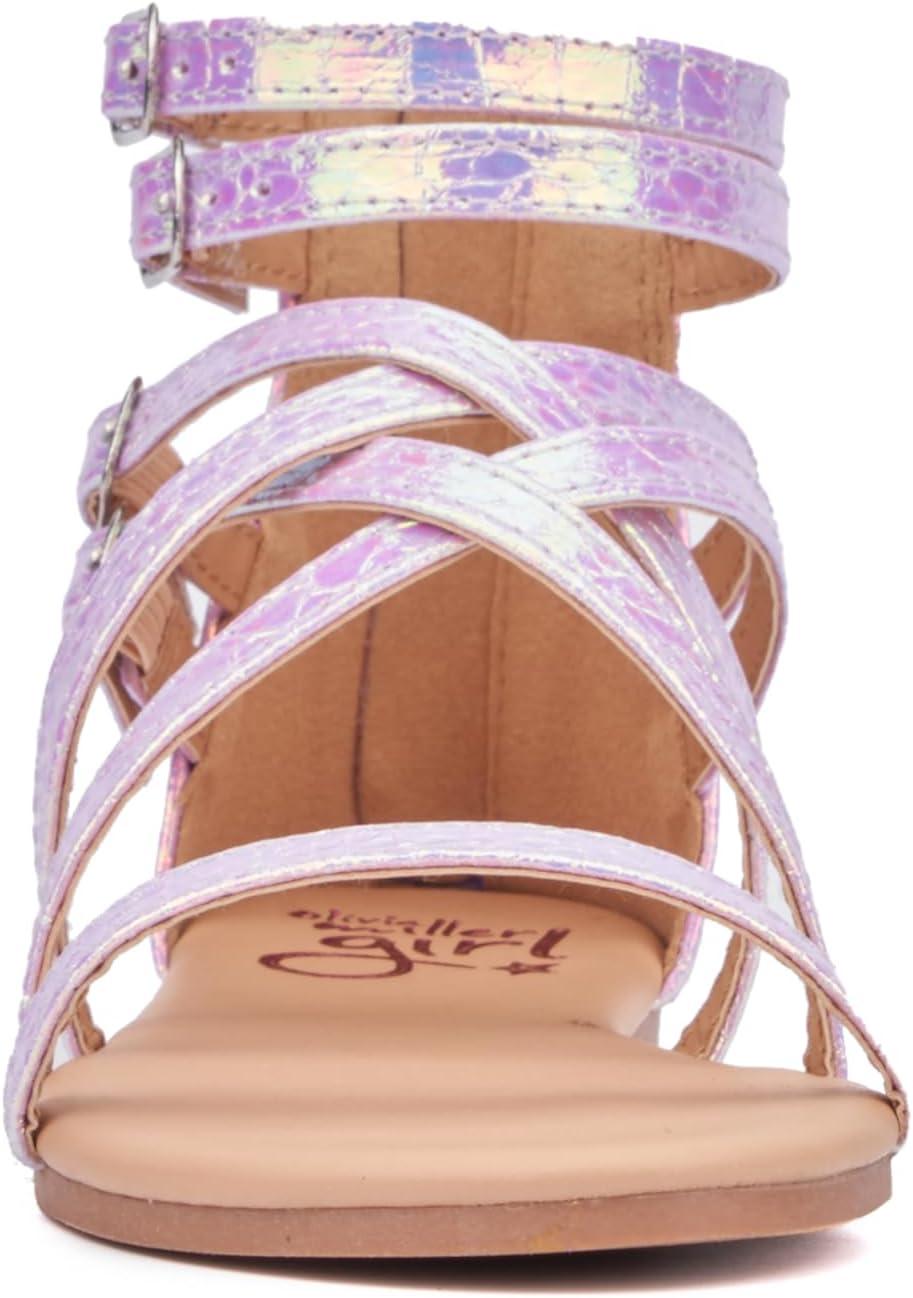 imageOlivia Miller Girls Lucky Ankle Strap Round Sandals Rubber Outsole