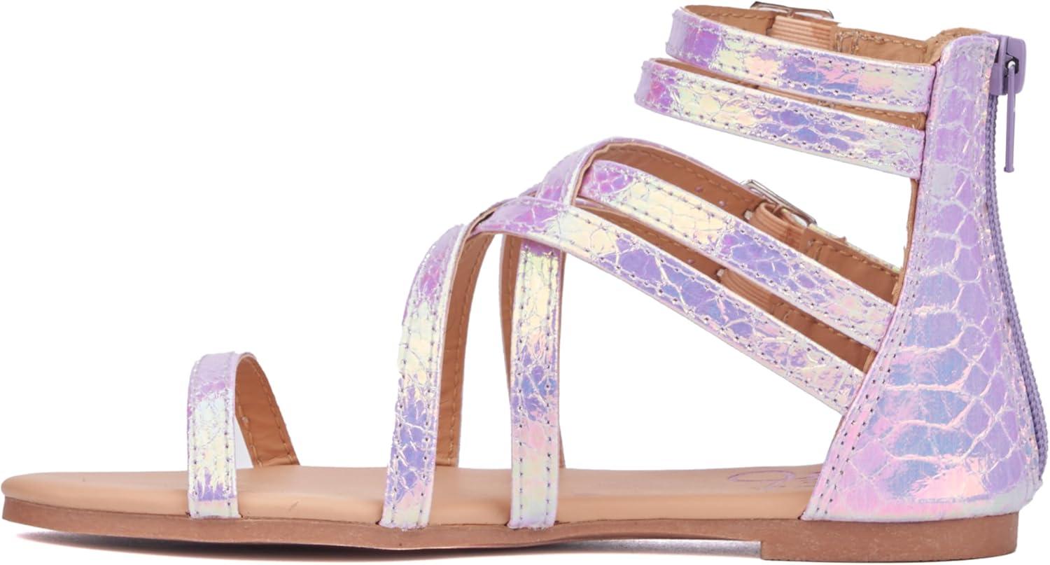 imageOlivia Miller Girls Lucky Ankle Strap Round Sandals Rubber Outsole