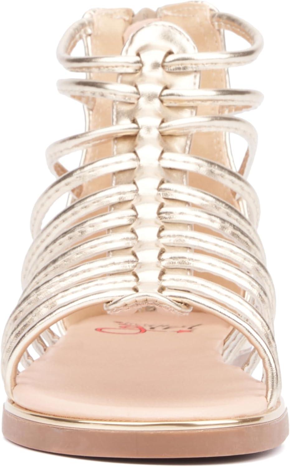 imageOlivia Miller Girls Tada Gladiator Round Sandals Rubber Outsole