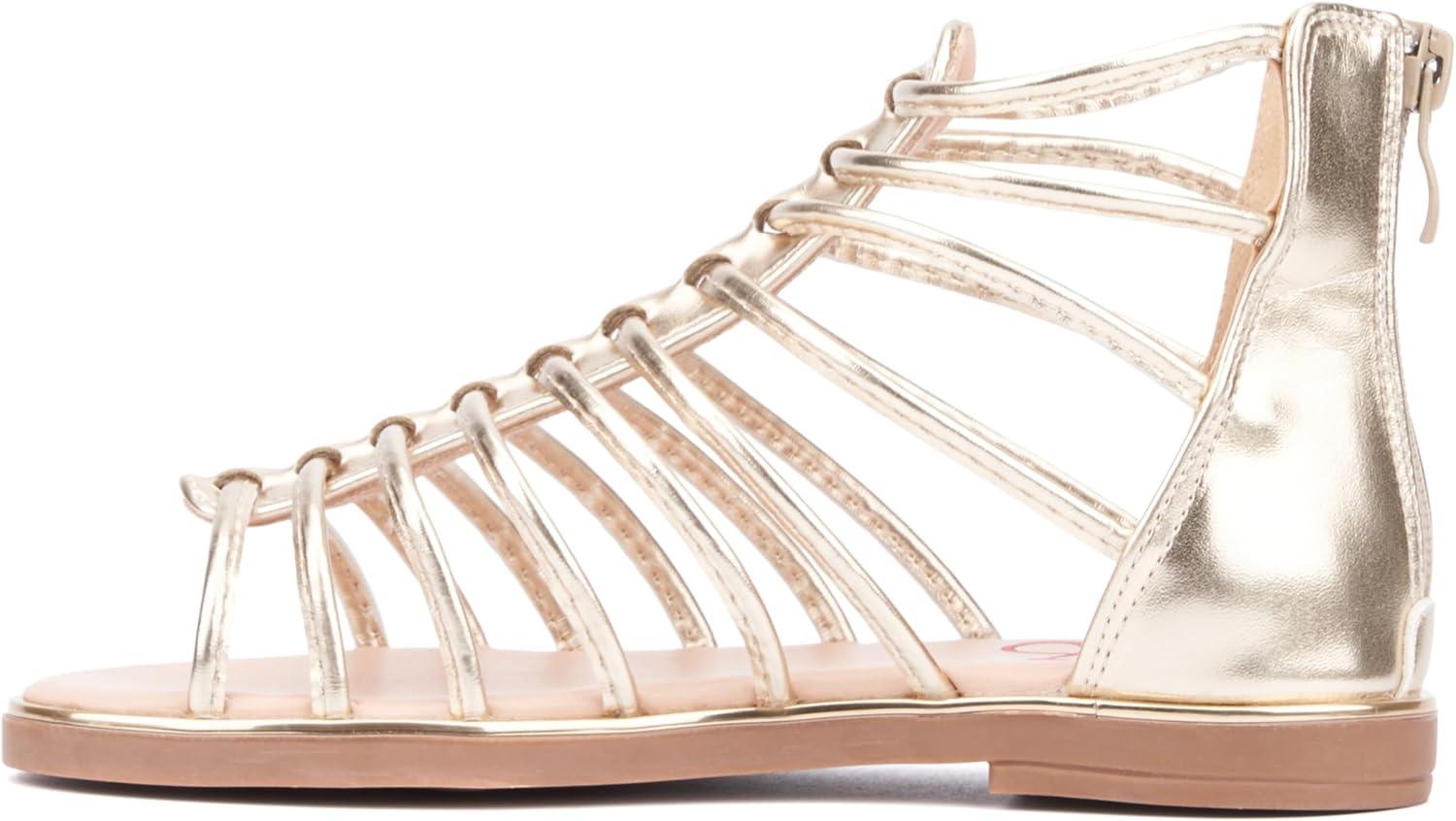 imageOlivia Miller Girls Tada Gladiator Round Sandals Rubber Outsole